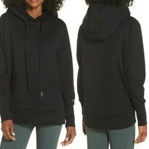 ALO Yoga Black Fleece Faux Fur Hooded Heat up Long Sleeve